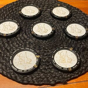 Vintage MCM 1950s Select a drink Black and White Coaster Set.
